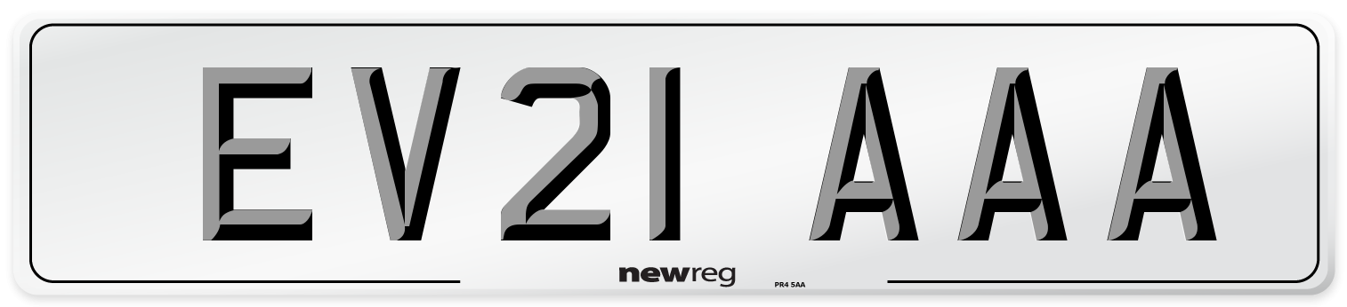 EV21 AAA Number Plate from New Reg